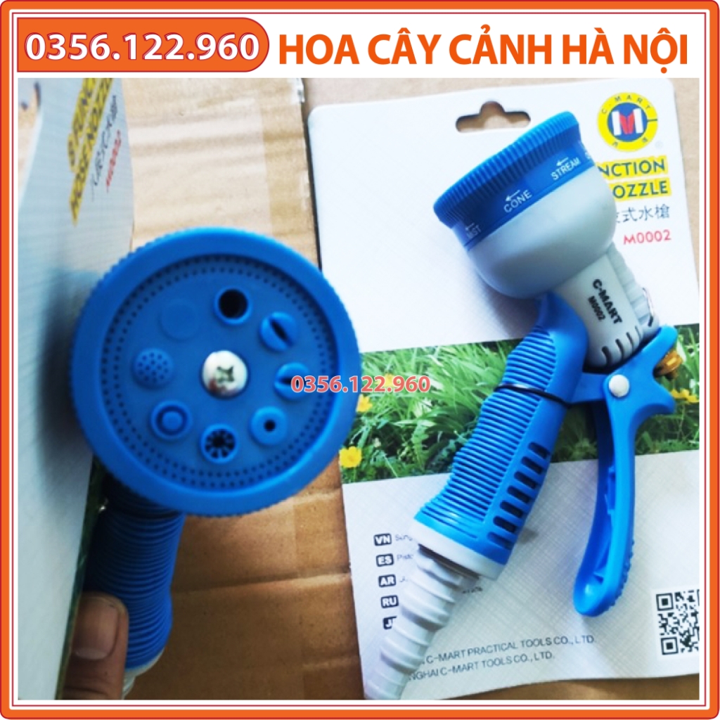 Vòi phun nước 8 tia m0002 c-mart 8 chức năng tưới cây, rửa xe