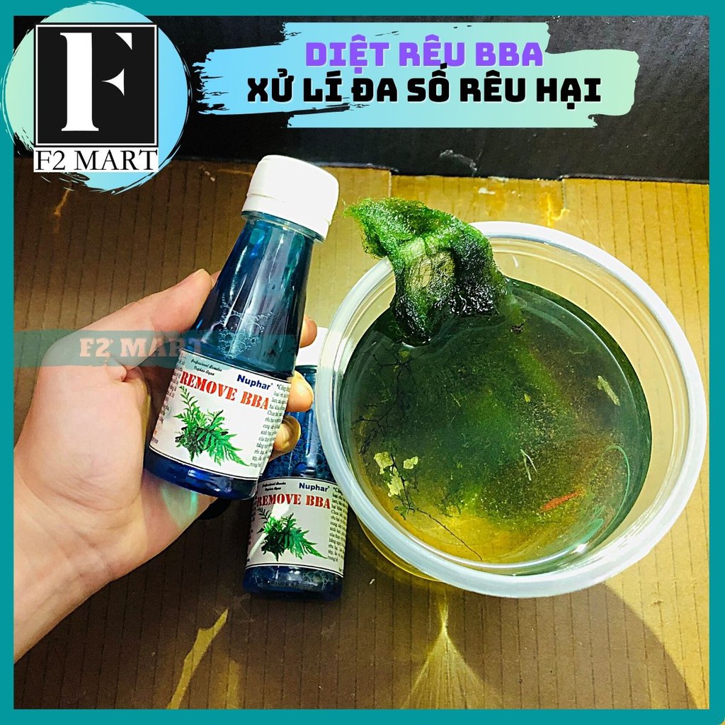 Dung Dịch Diệt Rêu Nuphar Remove BBA | Diệt cả rêu hại, thuỷ tức trong hồ thuỷ sinh