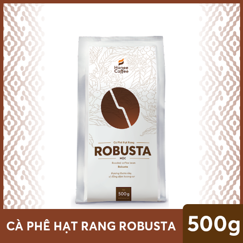 Cà Phê Hạt Rang Robusta Cơ Bản - 500g - Honee Coffee