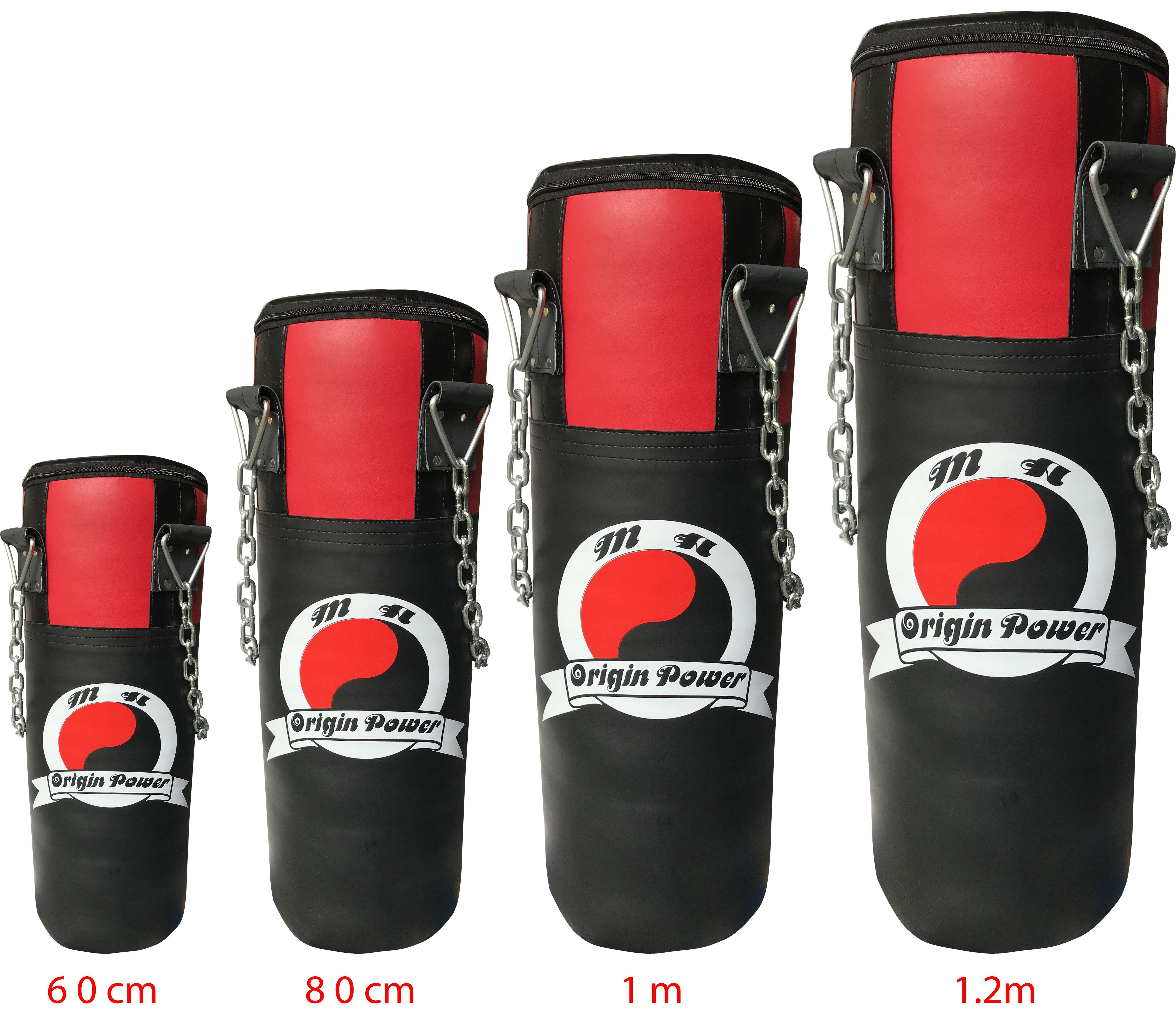 Bao cát đấm Boxing hoàn thiện Da tổng hợp đai xích cao cấp 80cm đã nhồi hoàn thiện