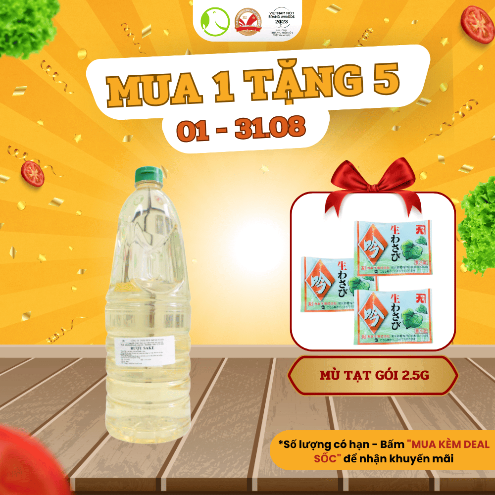 Rượu sake nấu ăn nhật bản - chai 1.8l