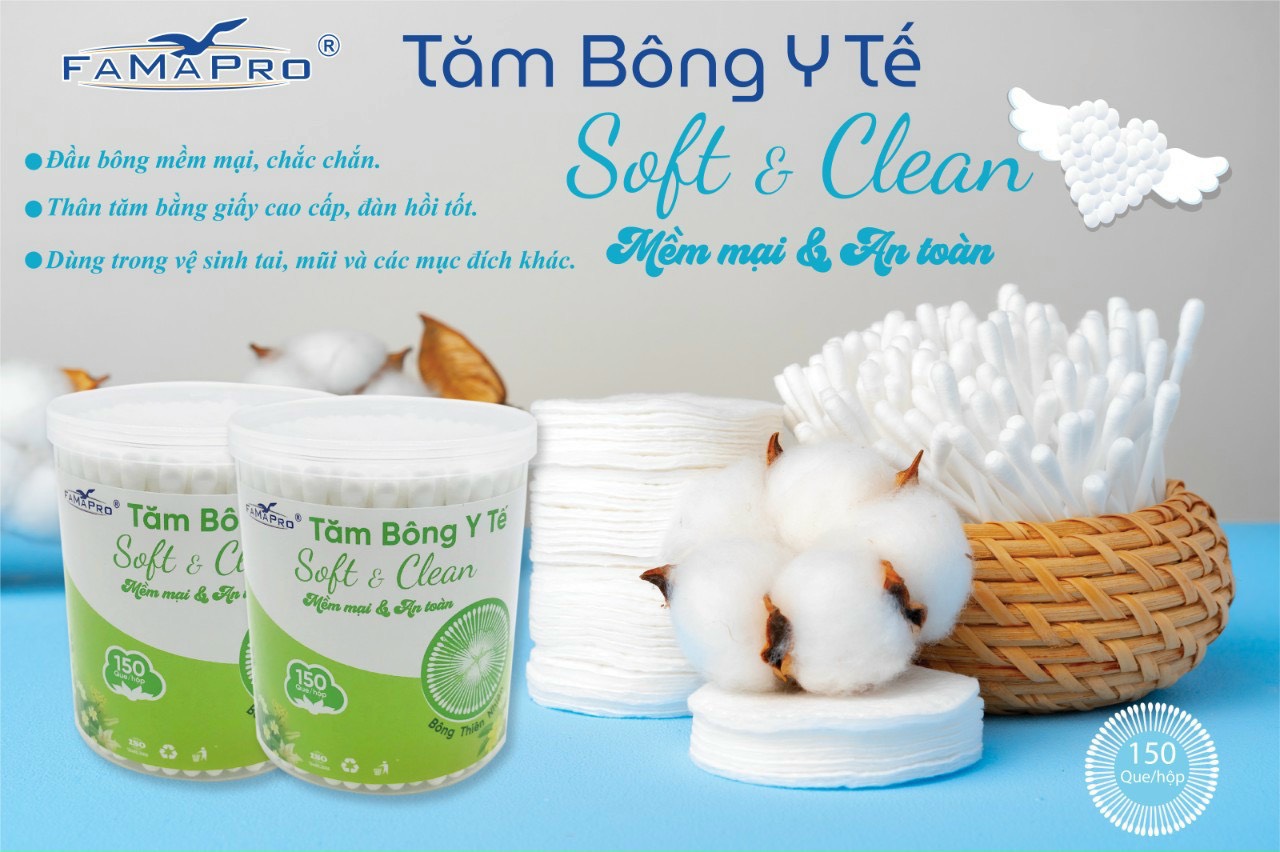 Tăm bông y tế thân giấy cao cấp Famapro Nam Anh