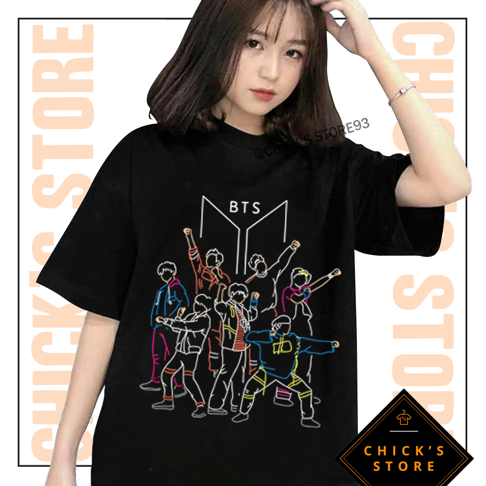 Áo thun tay lỡ bts - áo thun idol kpop - chick's store 93