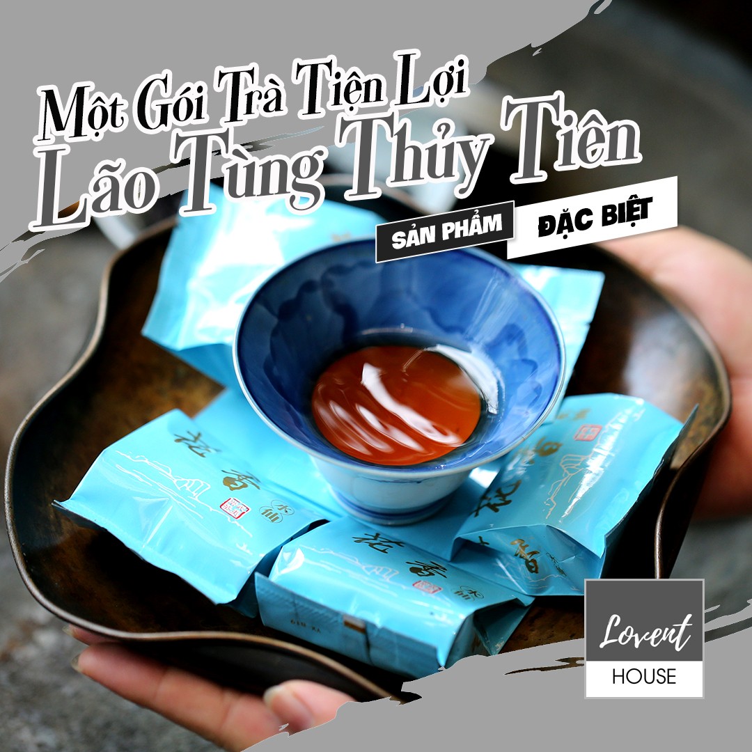 Lão Tùng Thủy Tiên- Oolong Nham Trà Vũ Di Sơn, gói tiện lợi- Thập Đại danh trà gói tiện lợi trải nghiệm
