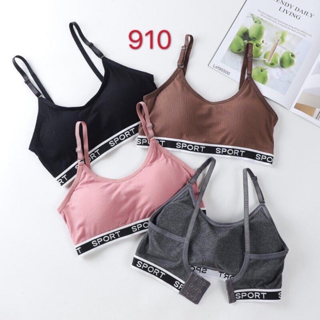 Áo Bra Bo Viền Chữ Sport 910|Mẫu mã đa dạng|Chất liệu an toàn|Bền Đẹp