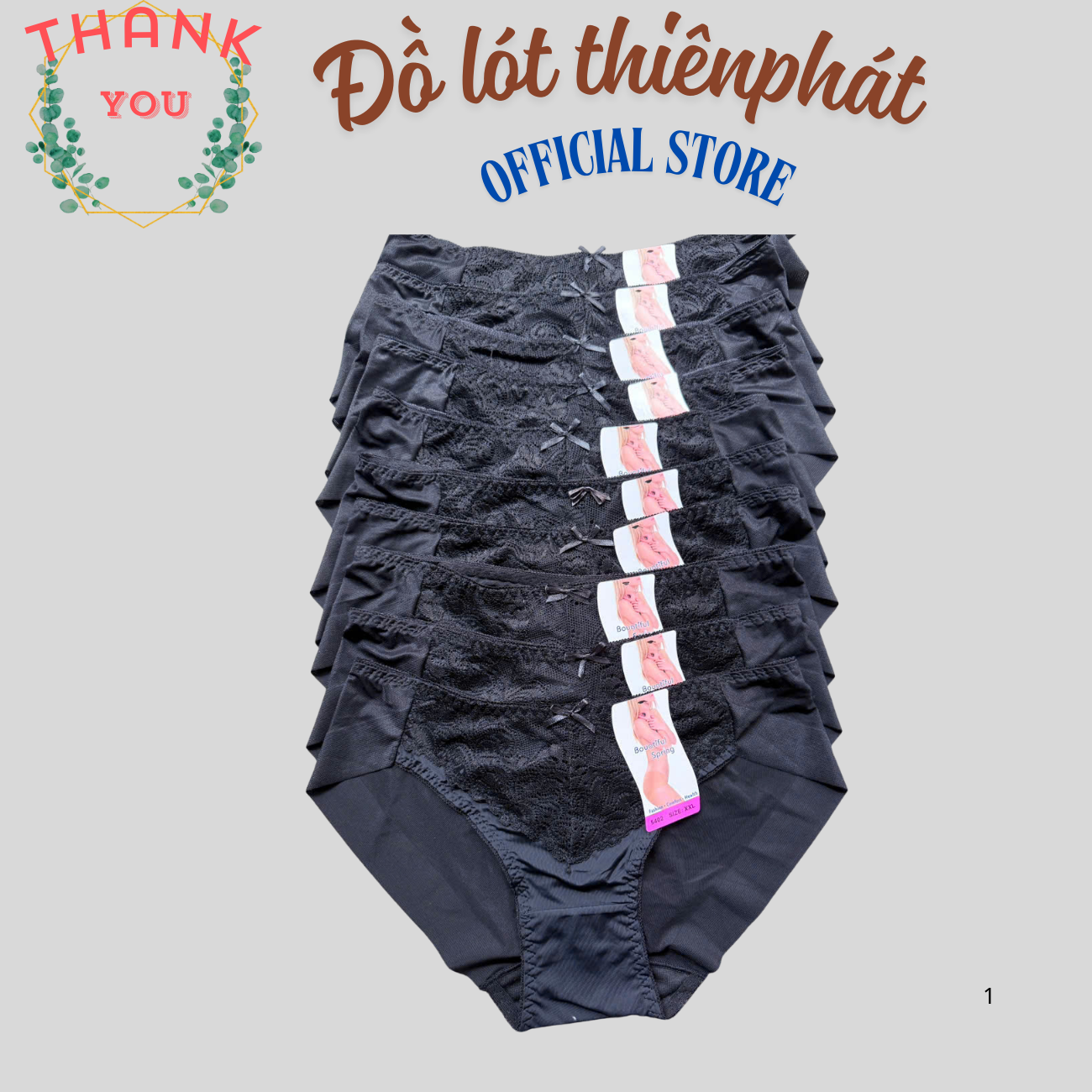  sét 10 Quần Lót nữ màu đen Spring Lưới Ren Vải  cotton lạnh co giãn 4 chièu Siêu Mát 5402 