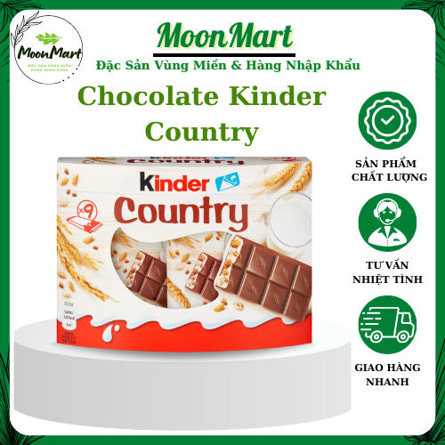 Socola nhân ngũ cốc kinder country nội địa đức cao cấp chính hãng