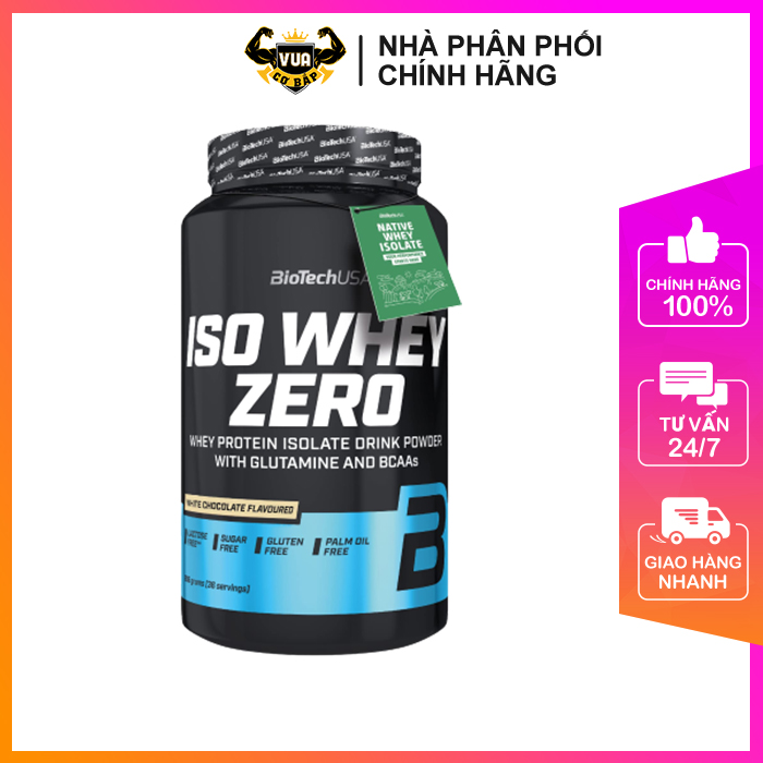 Bột Iso Whey Zero BiotechUSA – Hộp 908g
