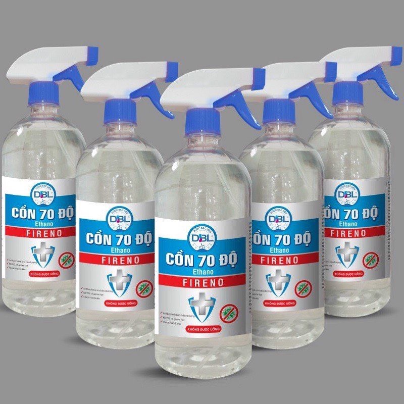 Cồn 70 độ, cồn rửa tay sát khuẩn, cồn sát khuẩn y tế ethanol kháng khuẩn làm sạch và ngăn mùi 1L - Happy Home 4U