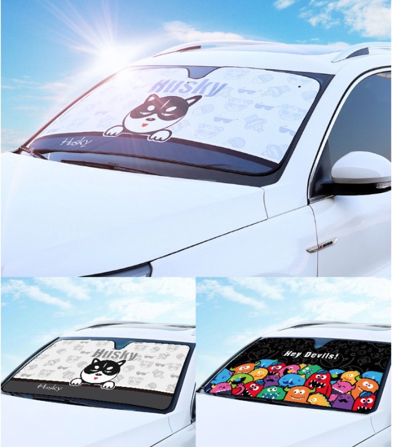 Tấm chống nóng 5 lớp cửa sau ô tô hình Husky ( Dành cho xe Sedan và xe SUV SaleAll