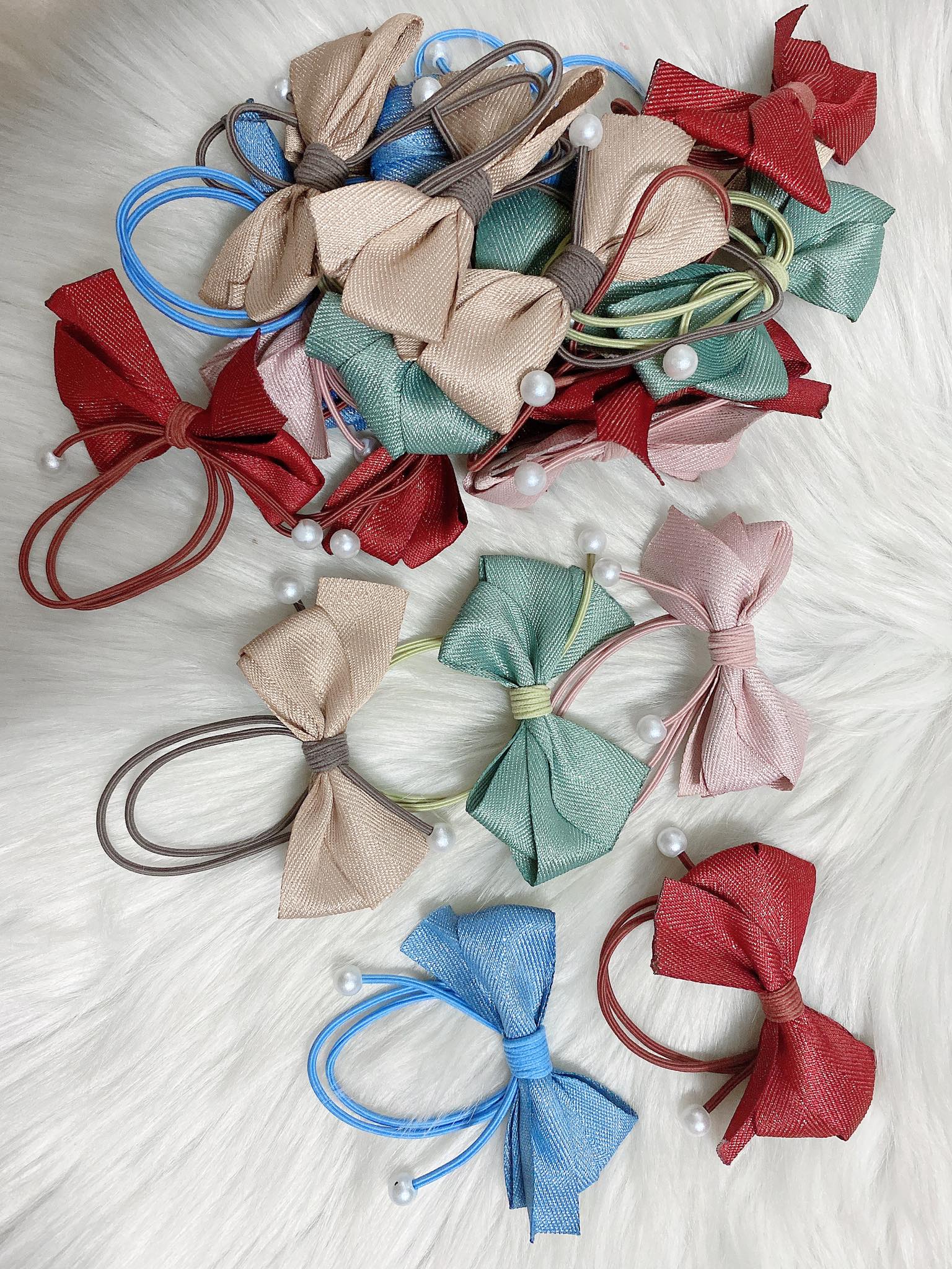 Combo 2 Dây cột tóc nơ kim tuyến