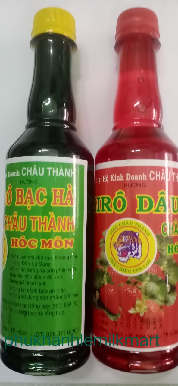Si rô Châu Thành hóc môn chai 400ml- sâm dứa, bạc hà, dâu, nho đen