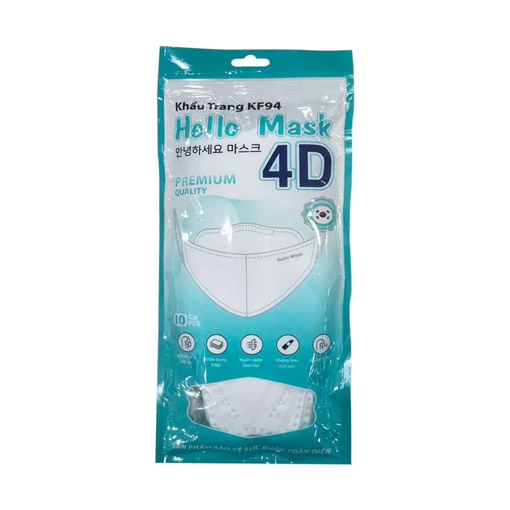 Khẩu trang hello mask kf94 4 lớp