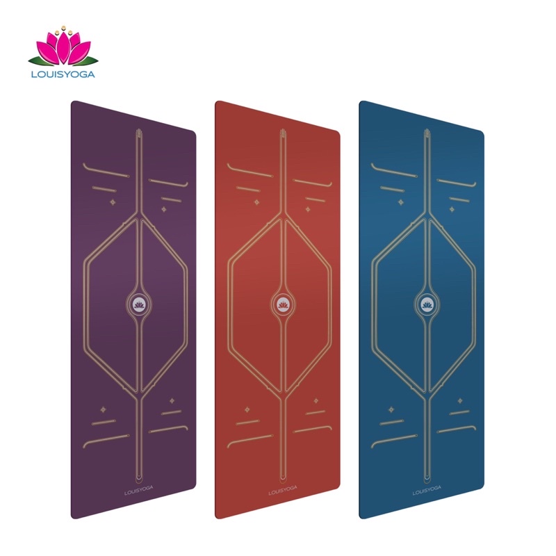 Thảm tập yoga cao su PU cao cấp LOUIS Platinum chống trơn trượt, thấm hút mồ hôi, tặng túi đựng thảm cao cấp