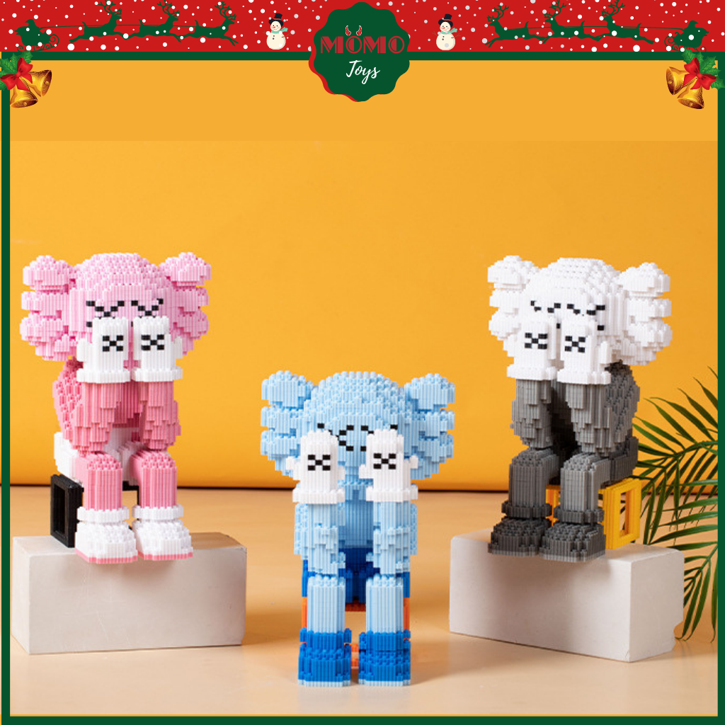 Đồ chơi lắp ráp mô hình Kaws, đồ chơi lắp ghép Kaws brick - bearbrick size nhỏ