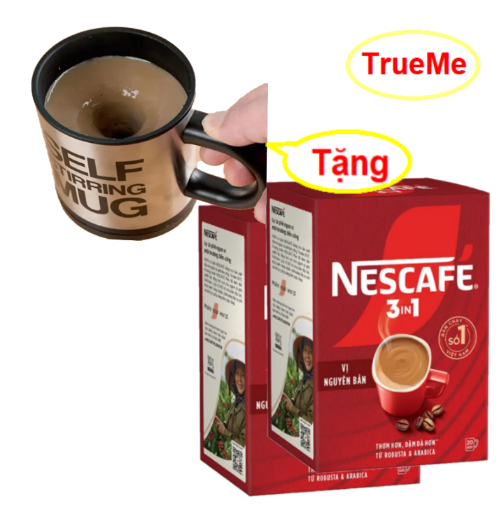 [Tặng ly khuấy tự động] Bộ x2 hộp Nescafe đỏ (20gói x 16g/Hộp) - Ca phe rang xay hoa tan - cafe sữa đá - nescafe do - ca phe sua da  - ca phe 3in1 - café 3in1 - coffee - cà phê - nesdo20 TrueMe TrueMeNew TrueMilk TrueMart LazadaTrueMe
