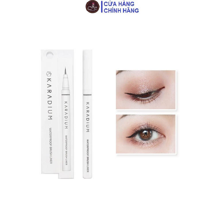 Bút Kẻ Mắt Karadium Waterproof Brush Liner Black 0.55g