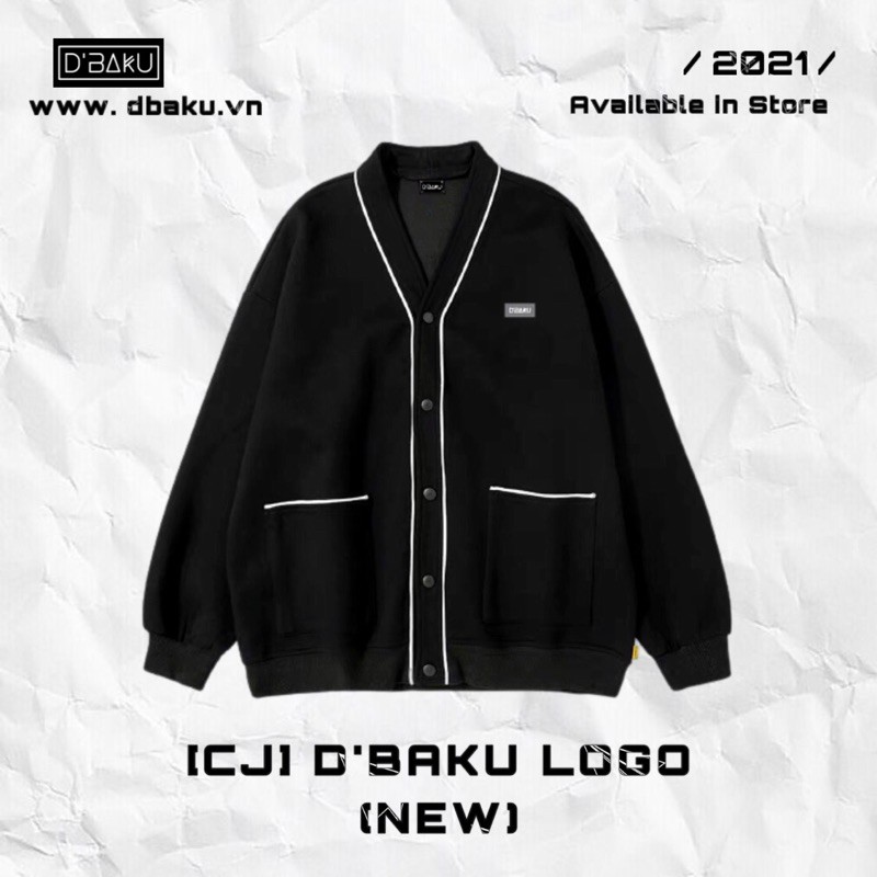 Áo nỉ cài nút cardigan jacket d'baku basic logo