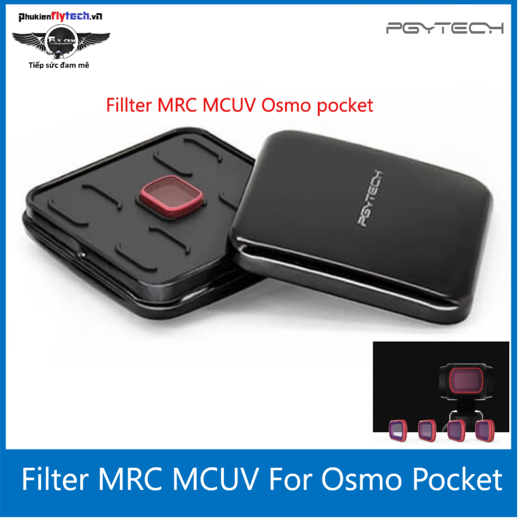 Filter MRC-UV Osmo Pocket - Professional - Hàng chính hãng PGYtech - Kèm theo bộ hộp đựng và khăn lau chuyên nghiệp - Giúp lọc tia UV - Tăng độ nét cho bầu trời xanh
