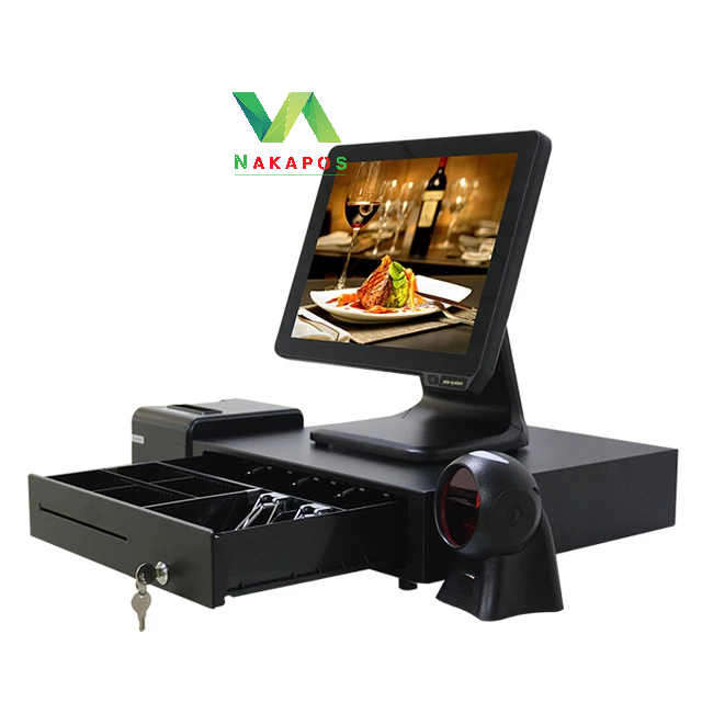 Trọn bộ máy tính tiền nhà hàng quán ăn kèm máy in bếp