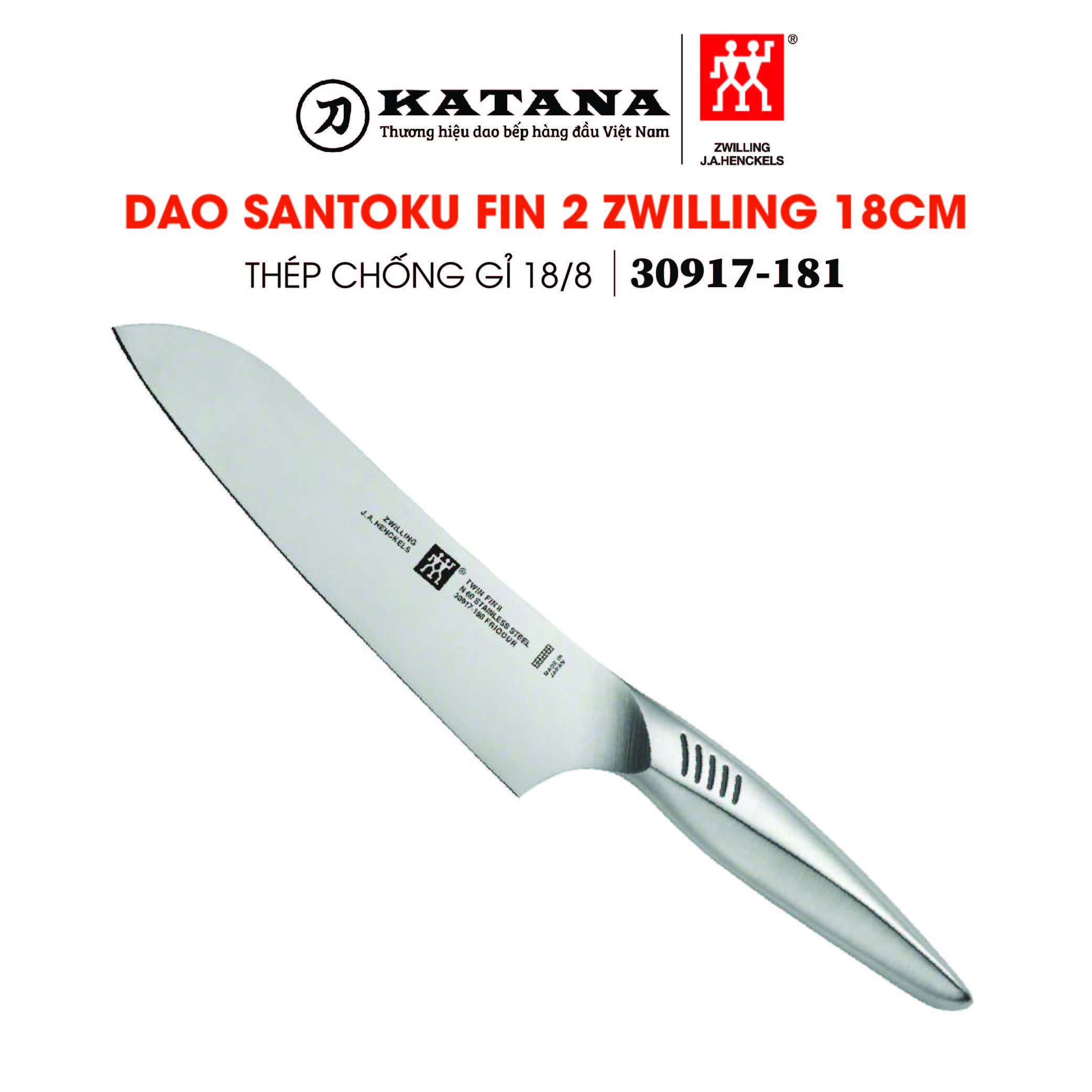 Zwilling - dao santoku fin 2 - 18cm