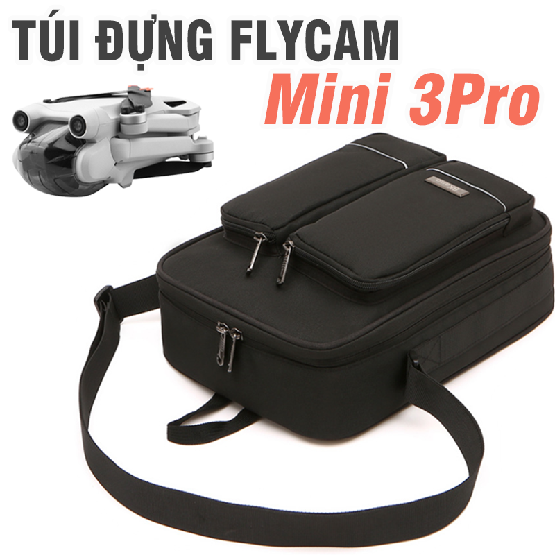 Túi đựng Flycam DJI Mini 3 / mini3 3pro và phụ kiện xốp cứng chống sốc chống va đập có dây đeo - Phụ kiện Flycam - Bkano