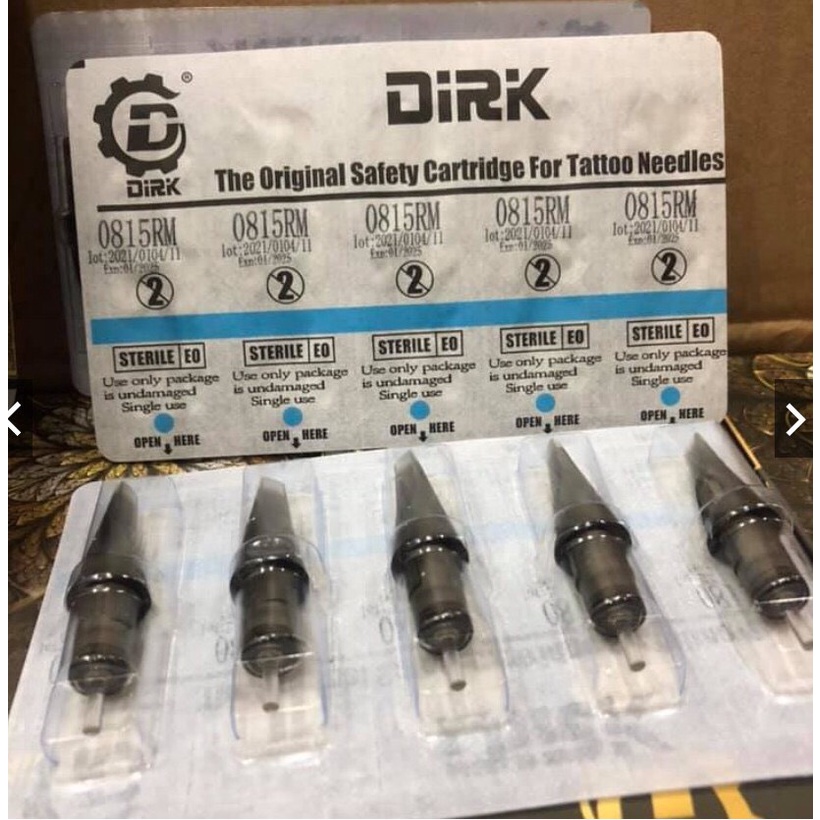 Vỉ 5 kim xăm dirk máy pen 15m1 .vỉ 5 kim xăm hình cao cấp