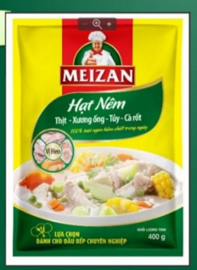 Bịch hạt nêm vị thịt 400gr - hsd luôn mới
