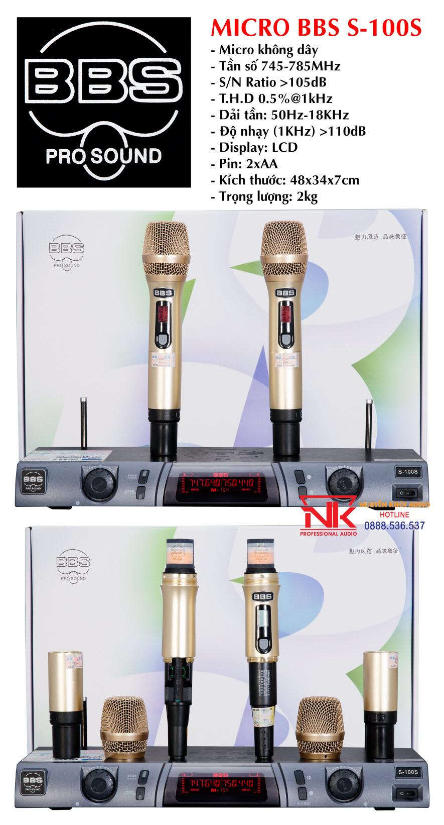 Micro không dây bbs 6 số s-100s