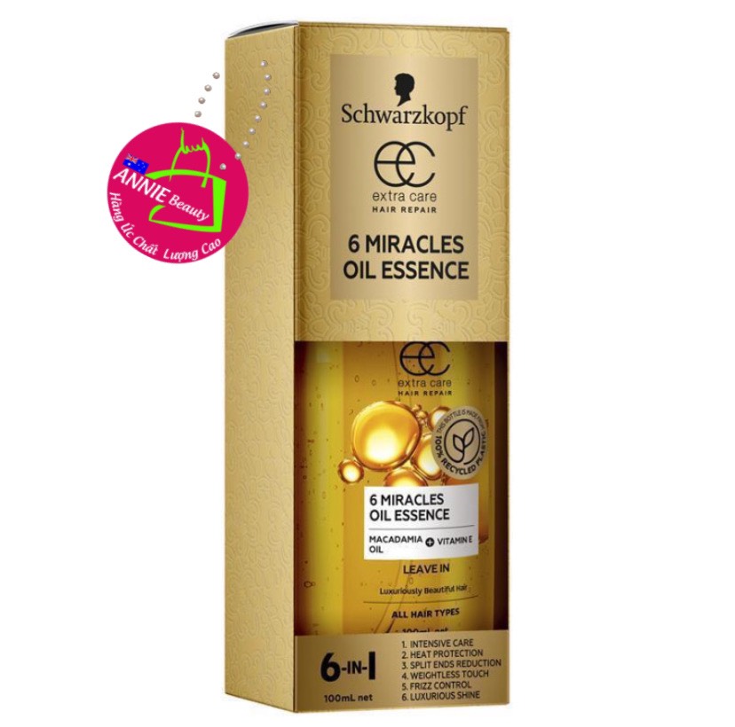 [Hàng Úc] Dầu dưỡng tóc Schwarzkopf 6 Miracles Oil Essence