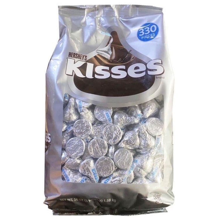 Socola Mỹ Hershey’s Kisses Milk Chocolate túi 330 viên 1.58kg