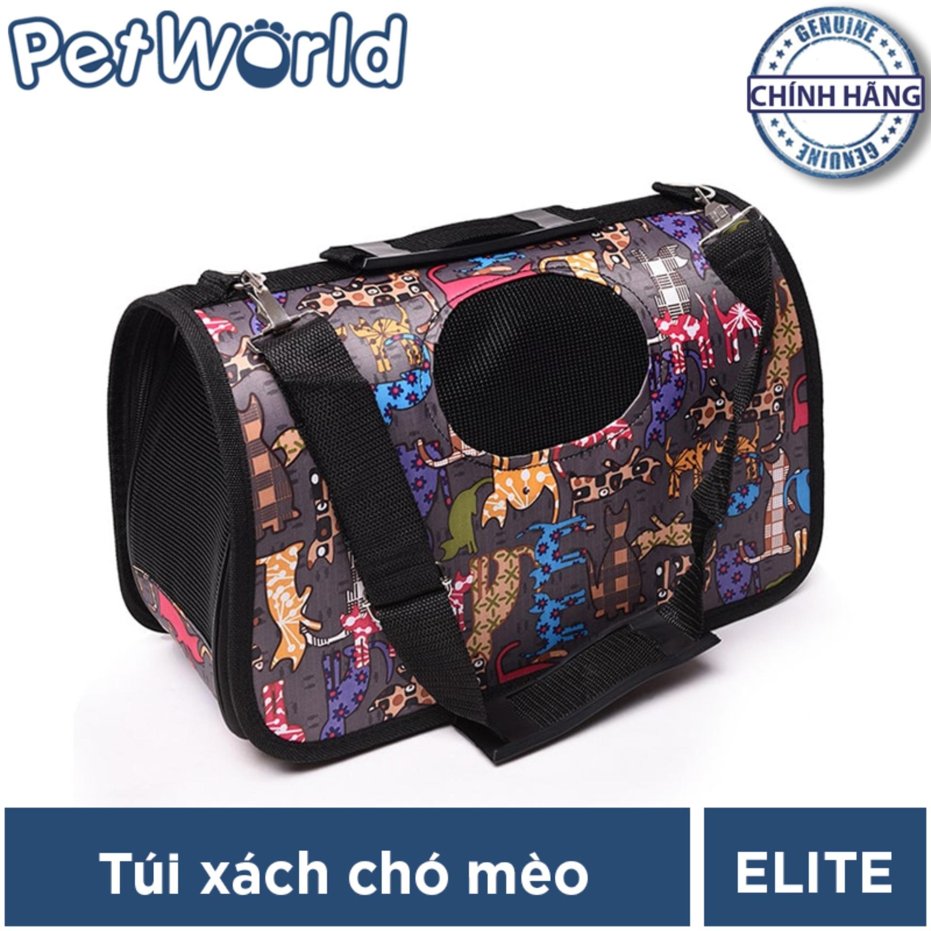 Túi vận chuyển chó mèo hình họa tiết White Cats - Thế Giới Thú Cưng (Size S)