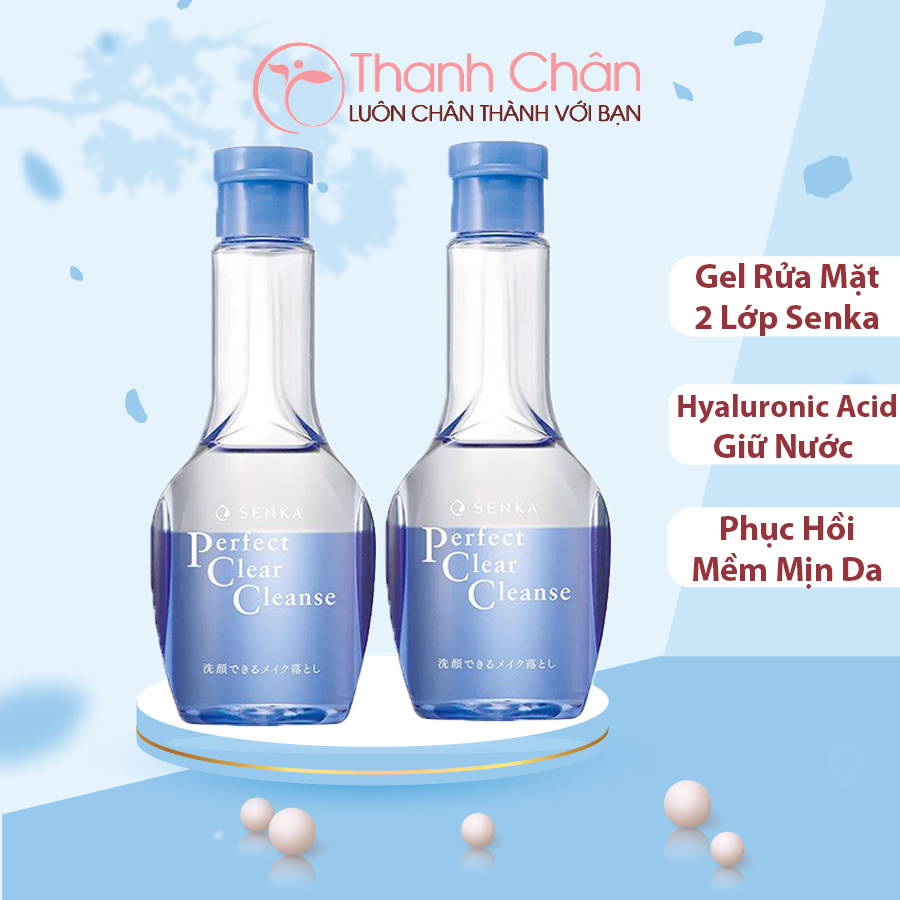 Tẩy Trang 2 Lớp Sạch Sâu Không Nhơn Rít Senka Perfect Clear Cleanse (170ml)