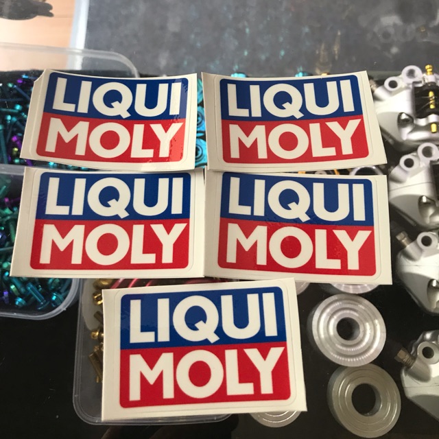 5 miếng tem liquimoly gắn mọi loại xe dán mọi bề mặt của xe