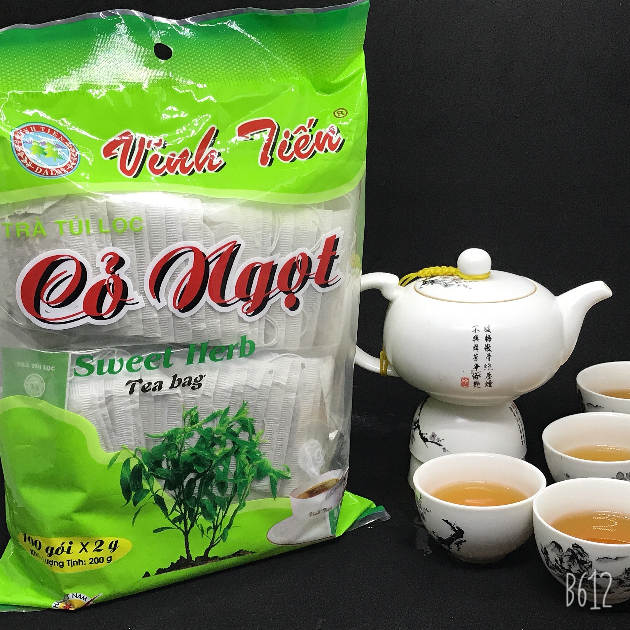 Trà cỏ ngọt đà lạt 100 túi lọc vĩnh tiến – hỗ trợ huyết áp