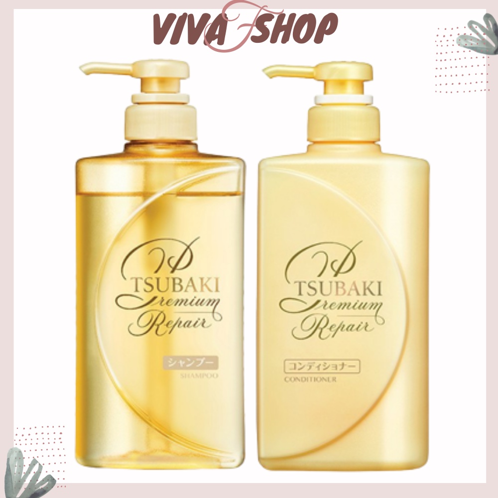 Dầu gội đầu nữ Tsubaki Premium Repair Shampoo - dầu gội phụ hồi tóc Tsubaki chai 490ml