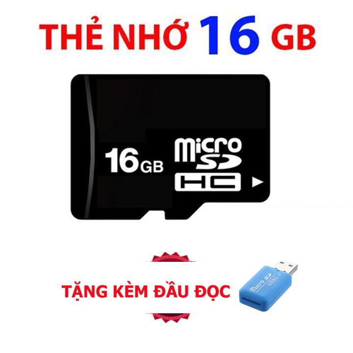 Thẻ nhớ 16GB Tốc độ khủng - Khuyến mãi đầu đọc thẻ nhớ cao cấp