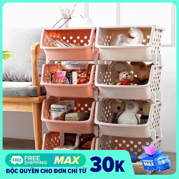Kệ đựng vật dụng gia đình 4 tầng đa năng - chịu lực- chắc chắn- bền đẹp- đựng đồ chơi cho bé- đồ dùng nhà bếp nhà tắm- dày dặn-tiện lợi