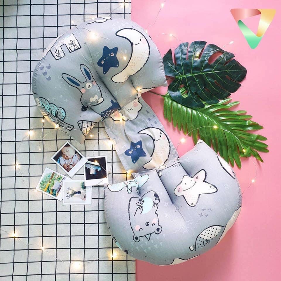 [TẶNG CẶP TÓC CÀNG CUA CHO MẸ] gối cho bà bầu, gối bầu hình cánh tiên