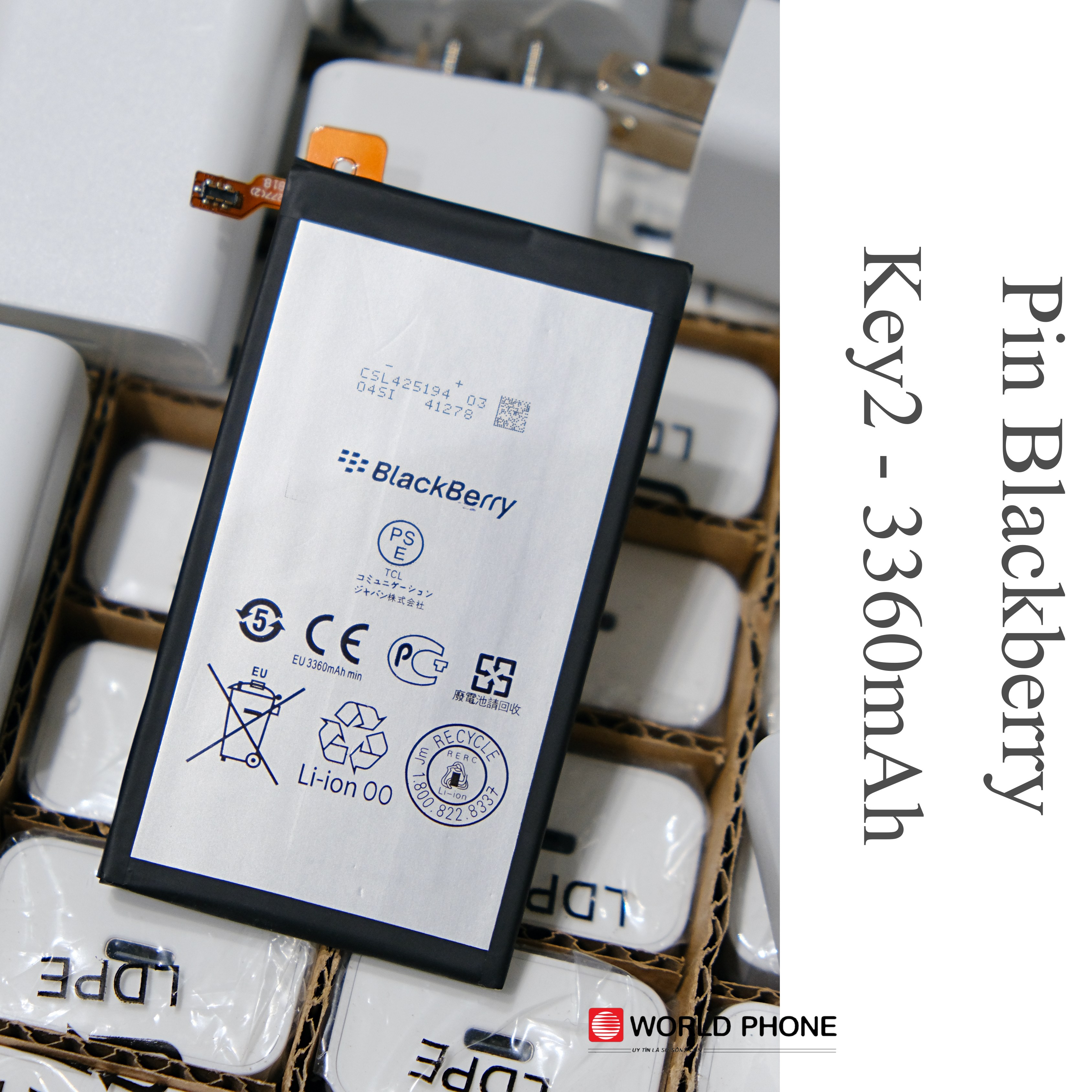Pin zin Điện thoại Blackberry Key2, Pin mới chính hãng