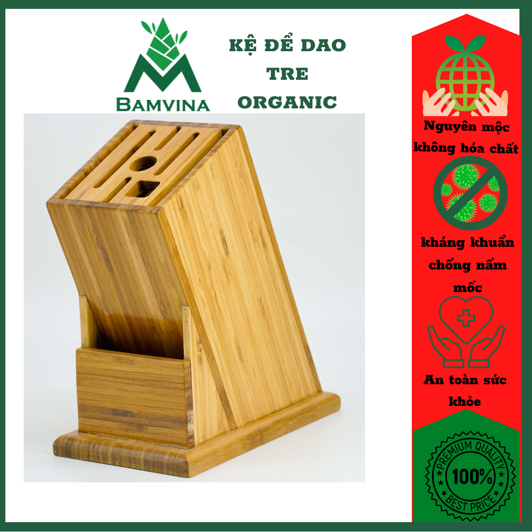 Kệ Để Dao, Kéo Nhà Bếp Bằng Gỗ Tre Ép Cao Cấp