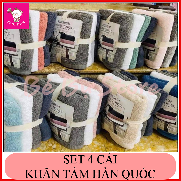 SET 4 Khăn tắm lông cừu Hàn Quốc cao cấp