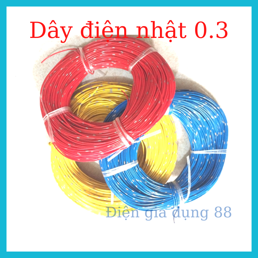 Dây điện nhật 0.3 lõi đồng, nhiều lõi, dây điện đơn, dây điện ô tô, xe máy