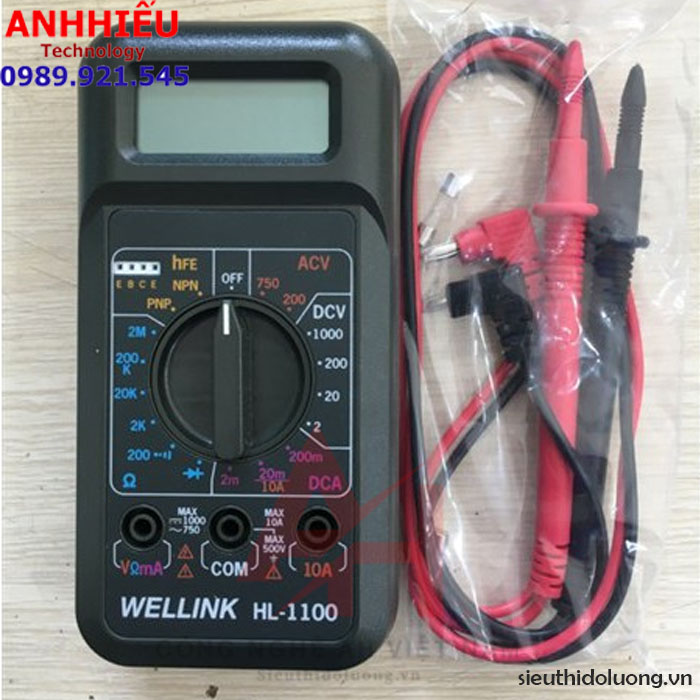 Wellink hl-1100 đồng hồ vạn năng kỹ thuật số wellink hl 1100