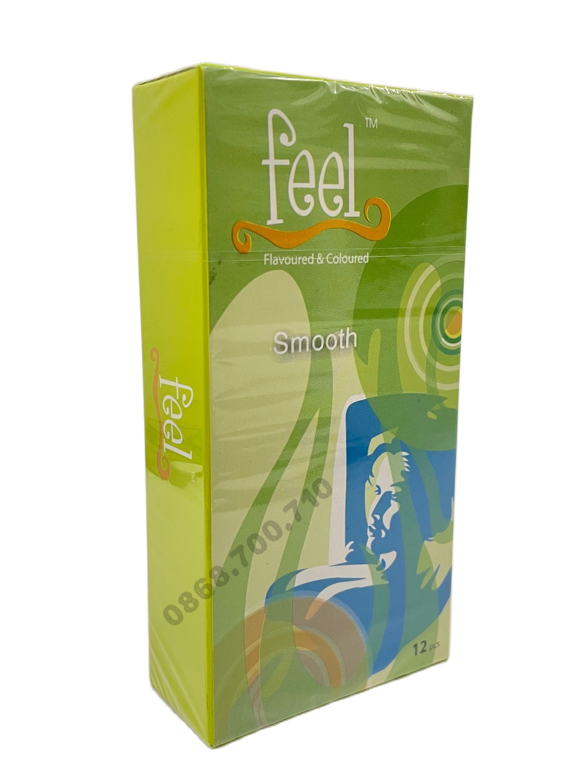 Bao cao su Feel Smooth Trơn - Siêu Mỏng - Kéo dài thời gian quan hệ hộp 12 cái