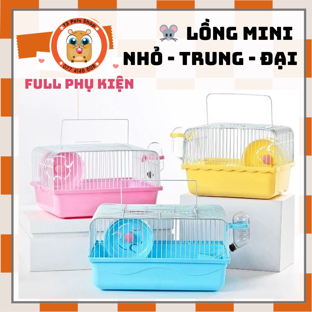 lồng mini nhỏ trung đại dành cho hamster - T3 PETS SHOP