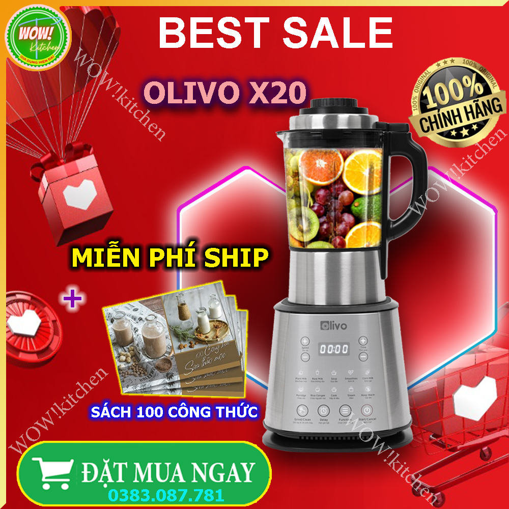 Máy làm sữa hạt OLIVO X20, OLIVO CB20 - THƯƠNG HIỆU MỸ (Bảo Hành 24 tháng)