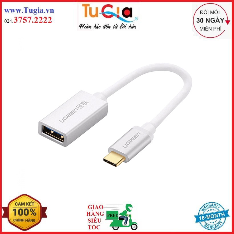 Cáp otg ugreen type-c sang usb 3.0 40325 - hàng chính hãng