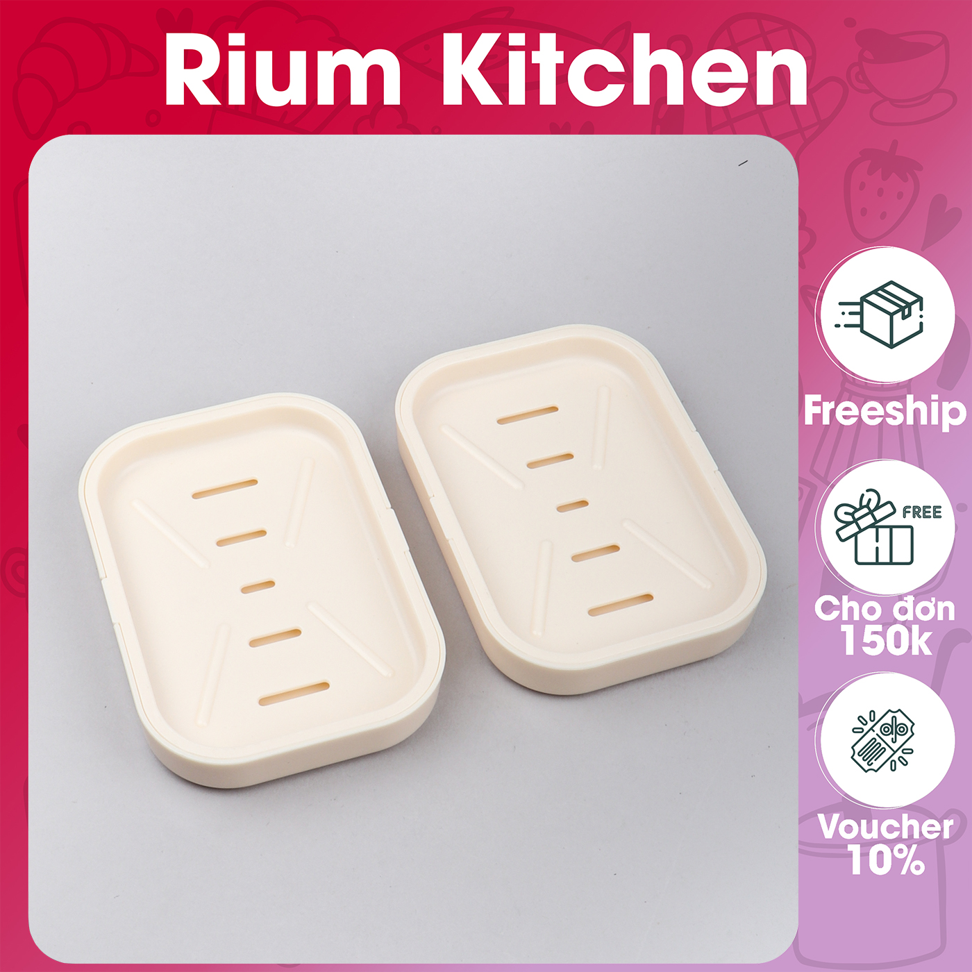 Khay đựng xà bông Rium 2 lớp cao cấp RS02- Rium Vietnam