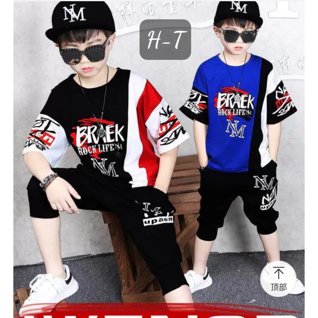 Set thun bé trai cotton cá tính0